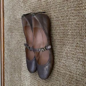 LUCKY BRAND Metallic Mary Jane Flats 8.5